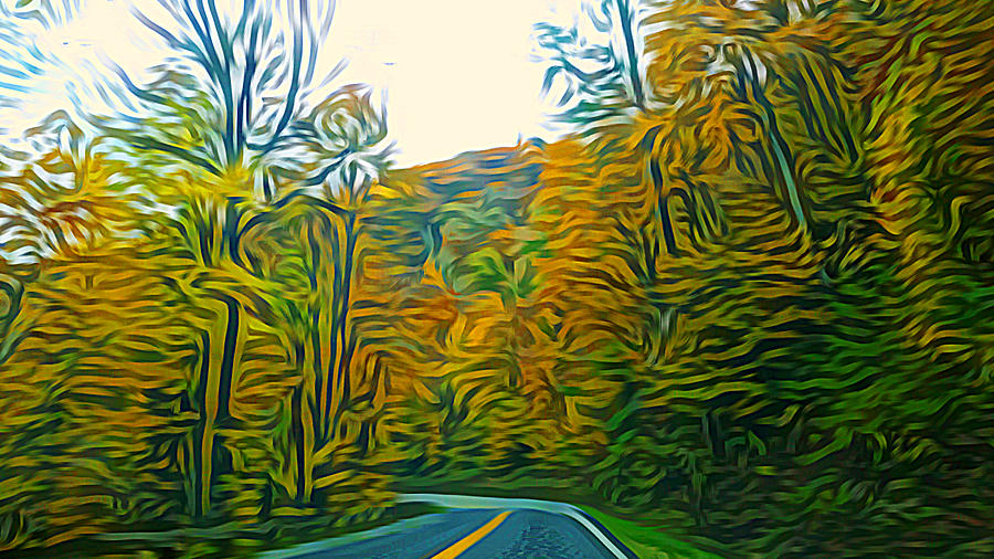 The Open Colorful Road Mixed Media by Ally White