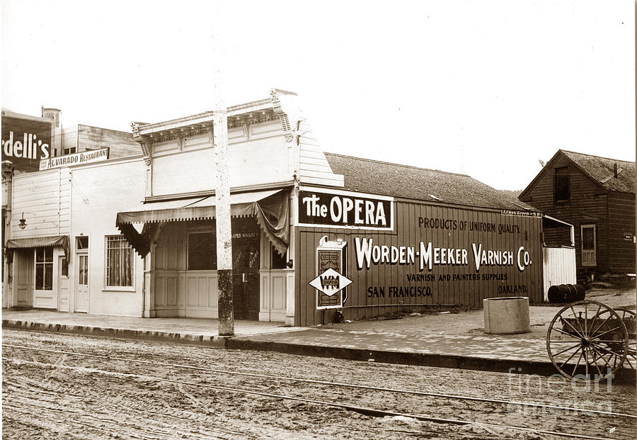 Saloon Photograph - The Opera Saloon was at 260 Alvarado Street, Monterey 1908 by Monterey County Historical Society