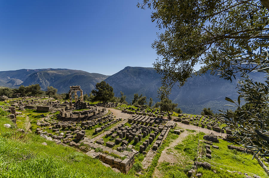 The oracle of Delphi from above Photograph by George Papapostolou photographer