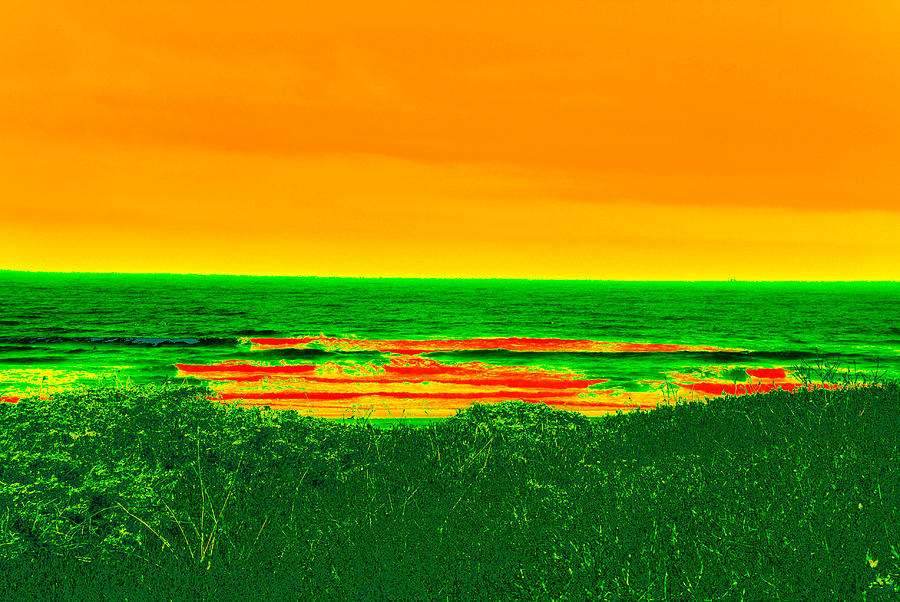 The Orange And Green Coast Photograph