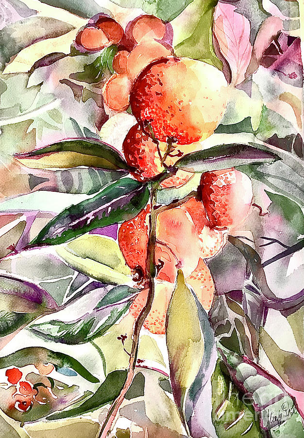 The Orange Tree Painting by Mindy Newman