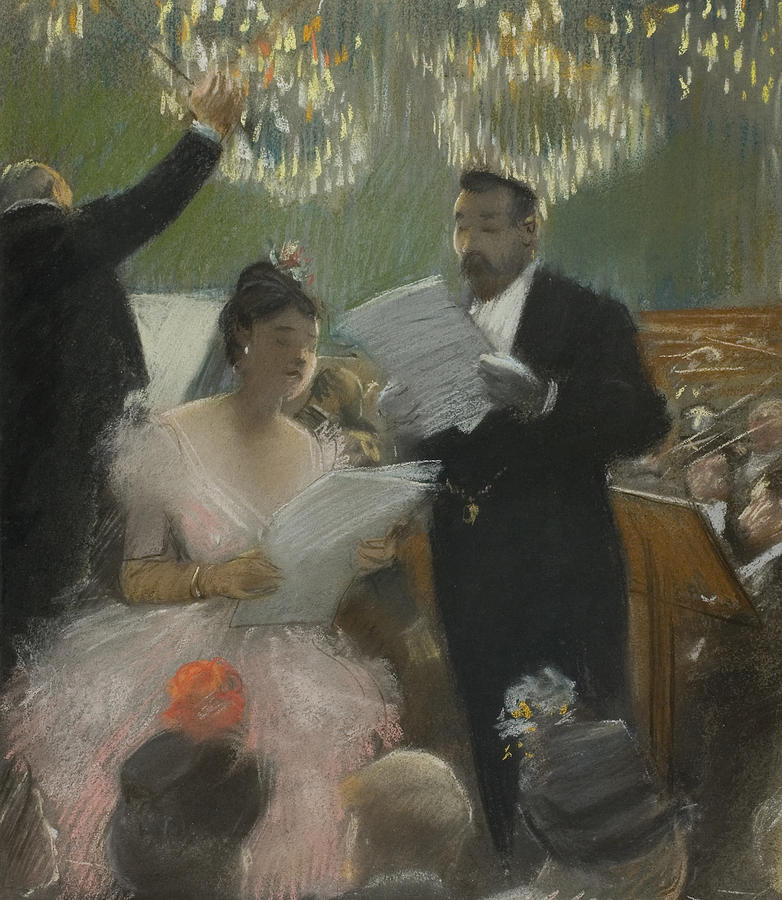 The Orchestra Pastel by Jean-Louis Forain