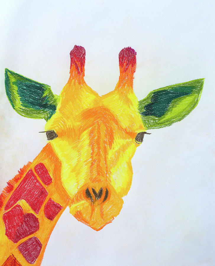 Giraffe Pastel - The Original Mango by Laura Shearer