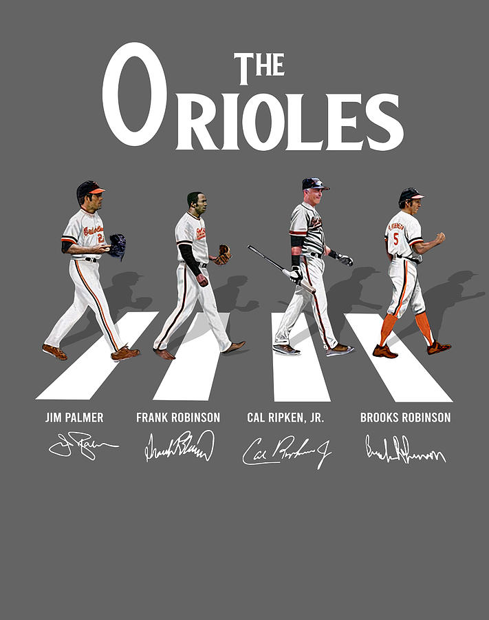 The Orioles Walking The Abbey Road Signatures Long Tee Tank  Digital Art by Jean Brunelle