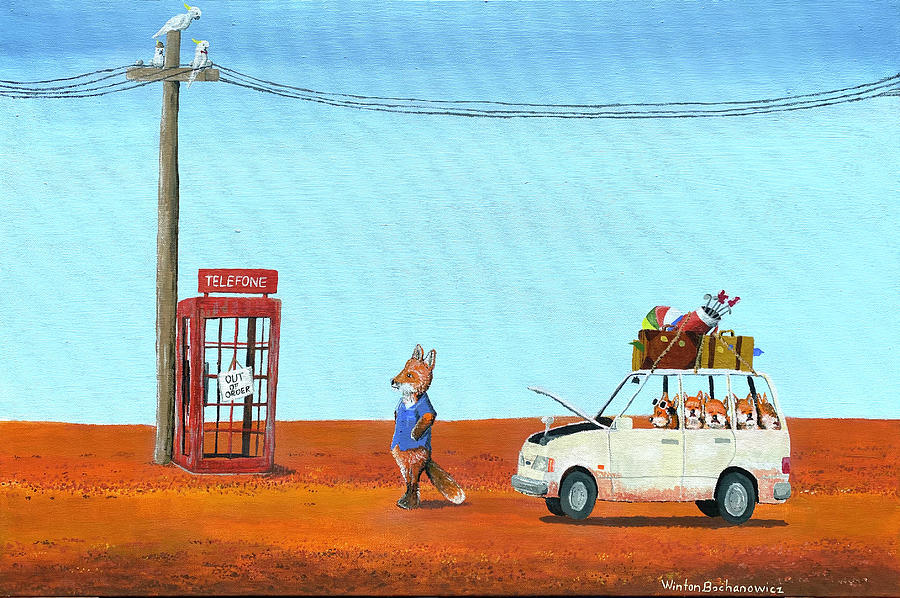 The Out of Service Phone Box Painting by Winton Bochanowicz