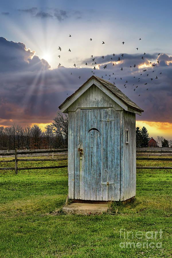The Outhouse one summer night Photograph by Paul Ward