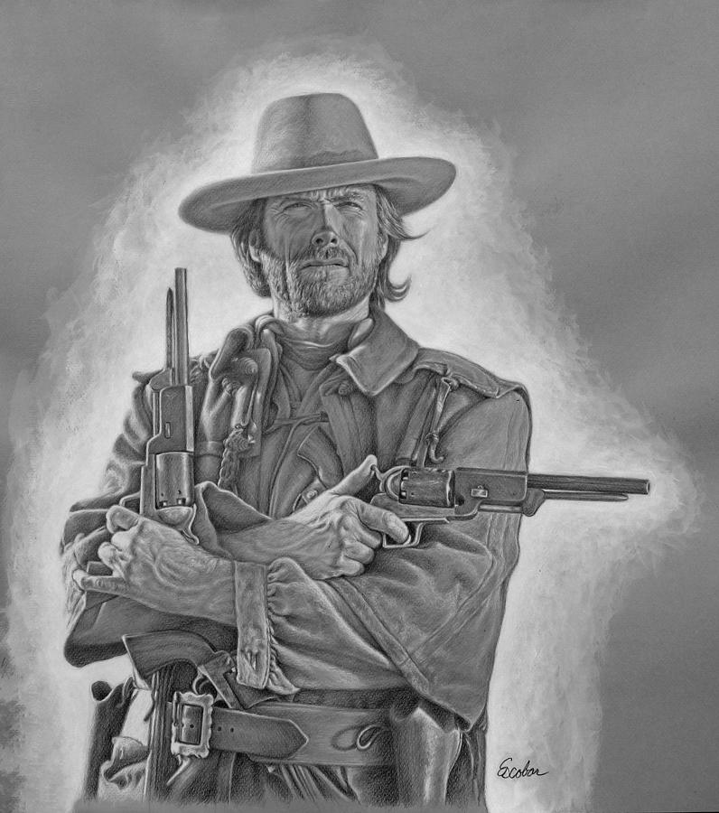 Clint Eastwood Drawing - The Outlaw Josey Wales by Alvaro Escobar