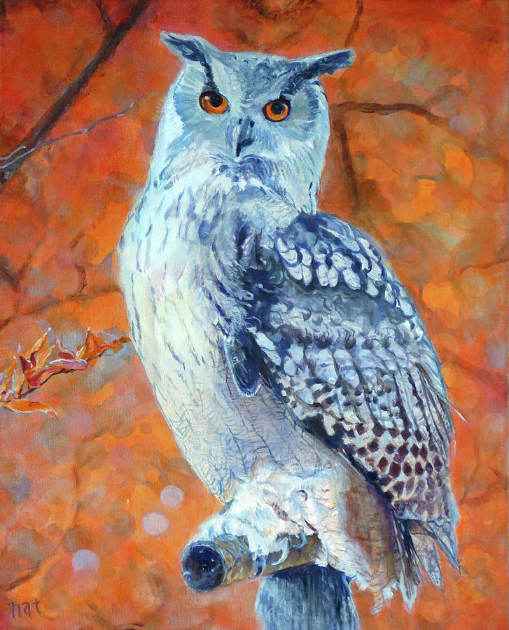 The Owl Painting by Natalya Shvetsky