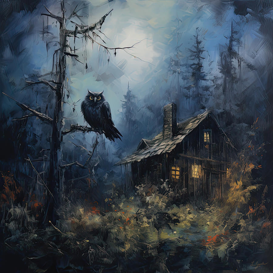 Owl Painting - The Owls Revenge by Lourry Legarde