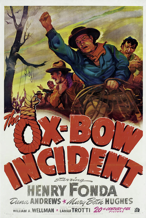 The Ox-Bow Incident, with Henry Fonda, 1943 Mixed Media by Movie World Posters