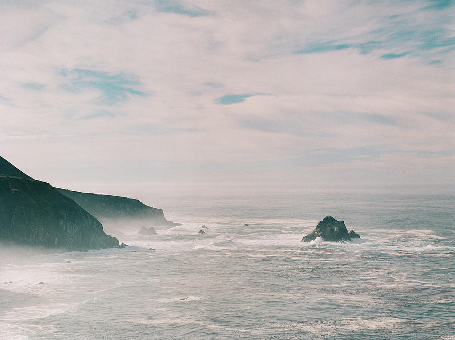 The Pacific coast captured near Bixby Bridge in Pfeiffer Big Su ...