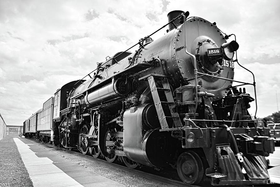 The Paducah 1518 Train Black And White  Photograph by Lisa Wooten