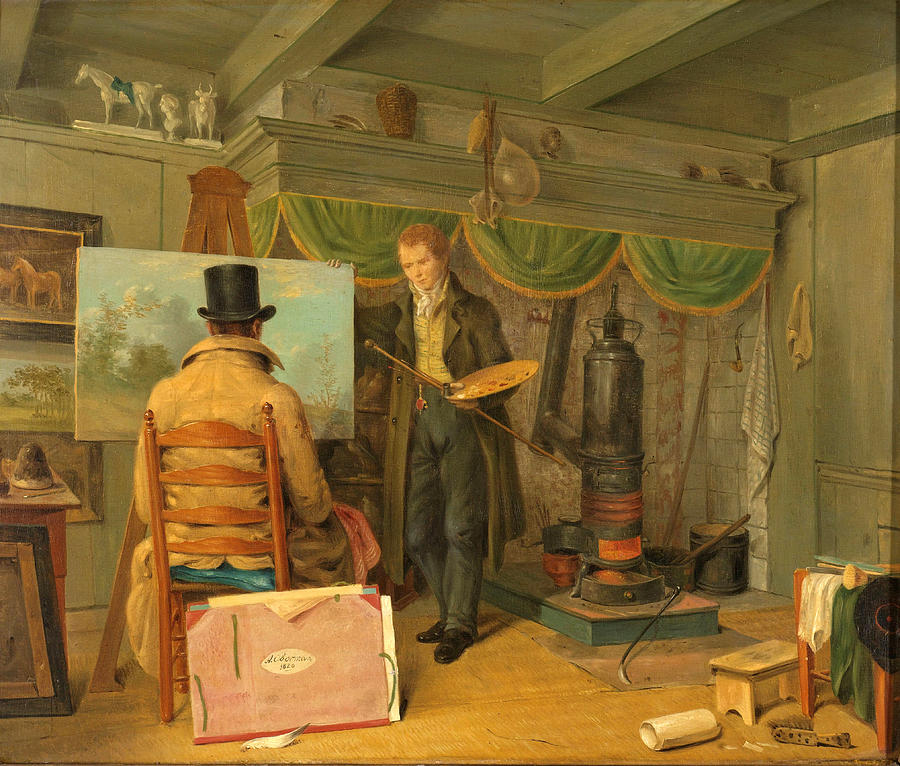 The Painter in his Studio Painting by Anthony Oberman