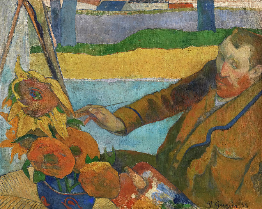 Paul Gauguin Painting - The Painter of Sunflowers by Paul Gauguin by Mango Art