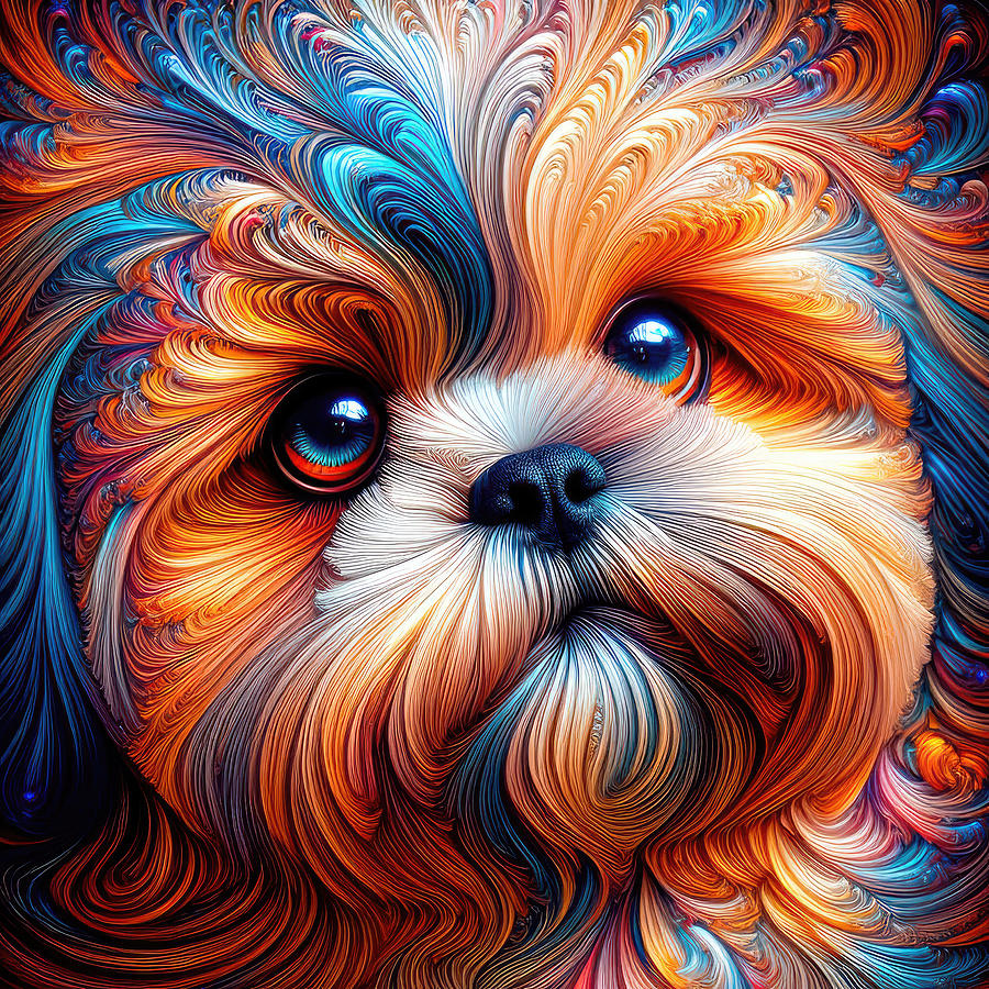 The Painters Pup Digital Art by Bill And Linda Tiepelman