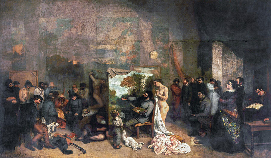 The Painter's Studio by Gustave Courbet 1855 Painting by Gustave ...