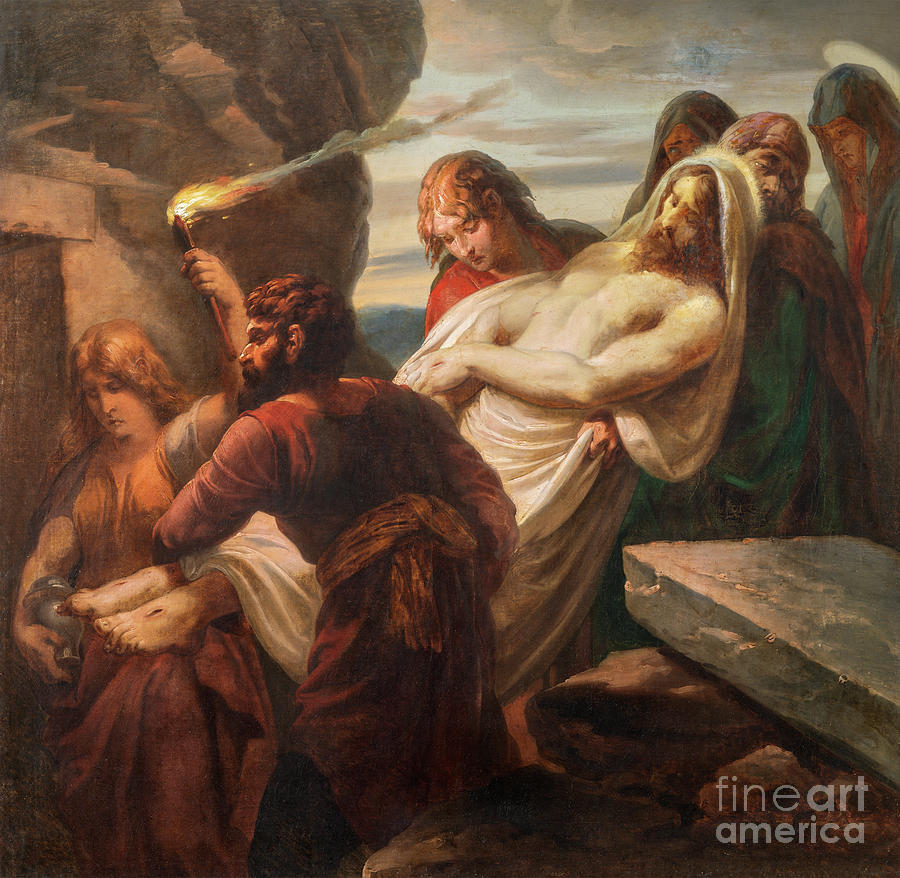 Architecture Photograph - The painting burial of Jesus by Jozef Sedmak
