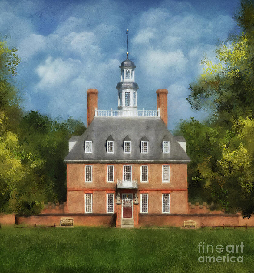 The Palace At Colonial Williamsburg Digital Art by Lois Bryan The Palace At Colonial Williamsburg Digital Art by Lois Bryan