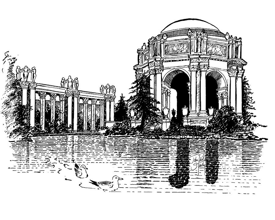 The Palace Of Fine Art Drawing by John Paul Stanley