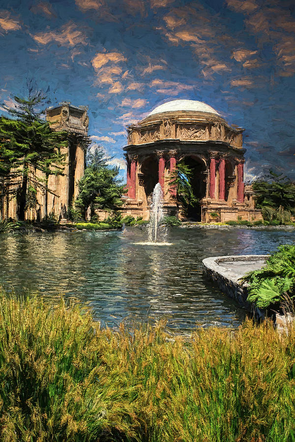 The Palace of Fine Arts San Francisco Painted Photograph by Judy Vincent