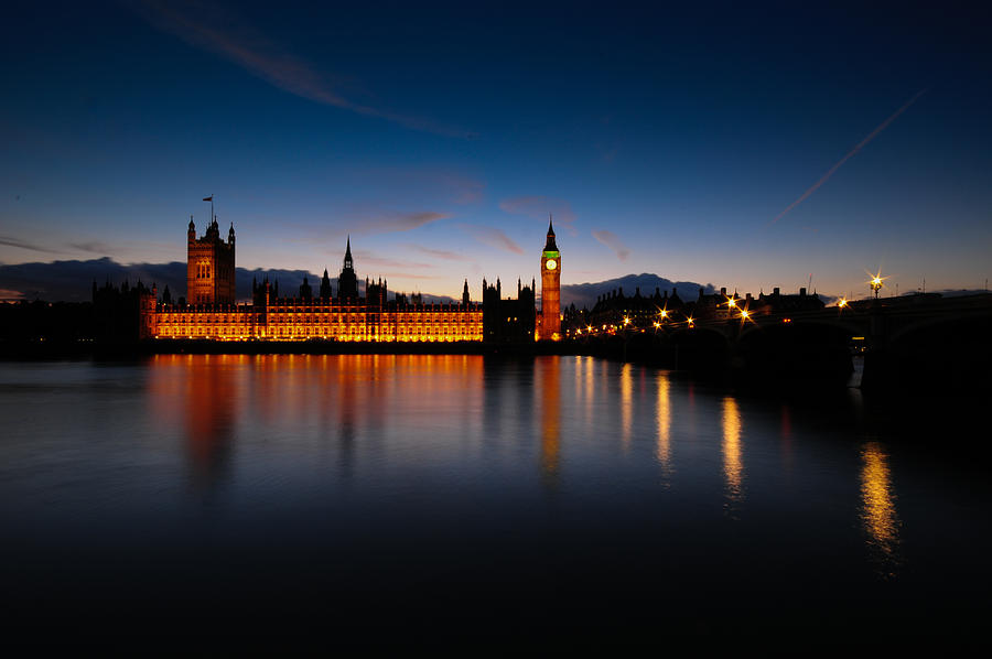 The Palace of Westminster at dusk Photograph by Sergio Amiti