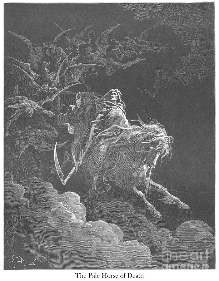 The Pale Horse of Death by Gustave Dore w1 Photograph by Historic illustrations