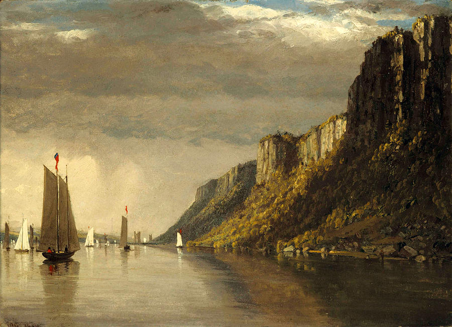 The Palisades, New York  Painting by Sanford Robinson Gifford