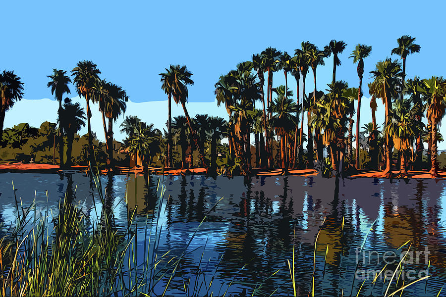 Papago Park Digital Art - The Palms At Papago Park by Kirt Tisdale