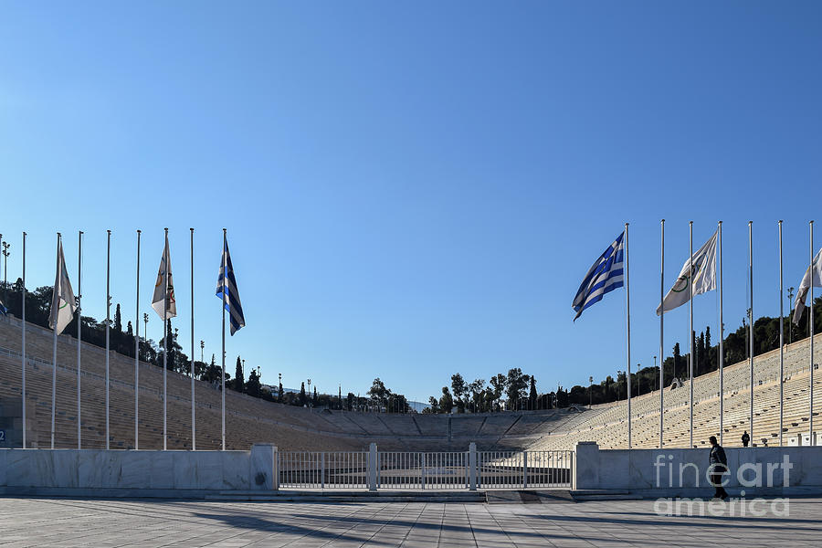 The Panathenaic Stadium, originally built in 144 AD, was used as Photograph by William Kuta