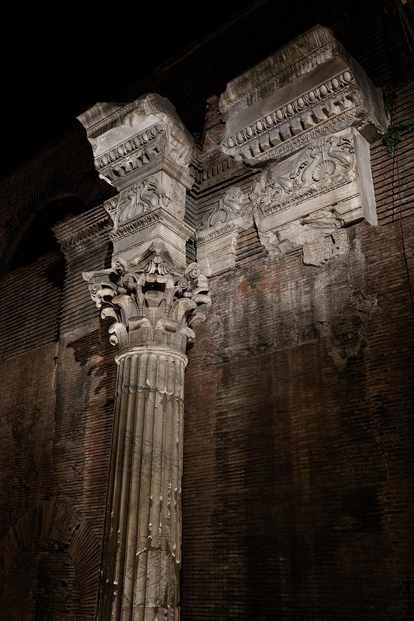 The Pantheon Temple Architectural Details In Rome Photograph by Artur Bogacki