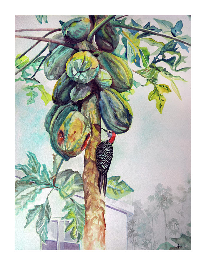 The Papaya Raider Painting by David Bader