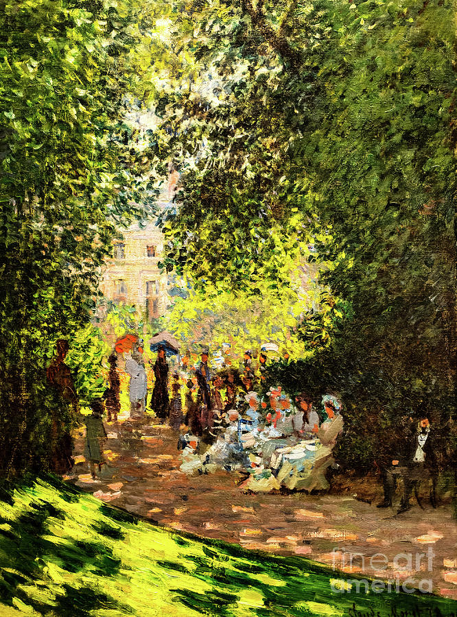The Park Monceau 1878 by Claude Monet Painting by Claude Monet