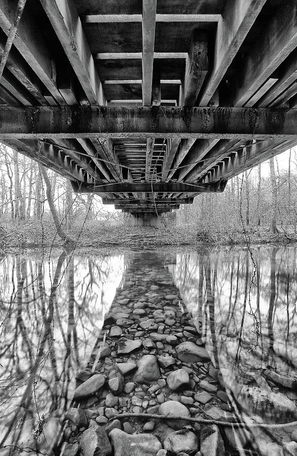 The parting of the River - Underneath an Old Iron Bridge - Arkansas Photograph by William Rainey