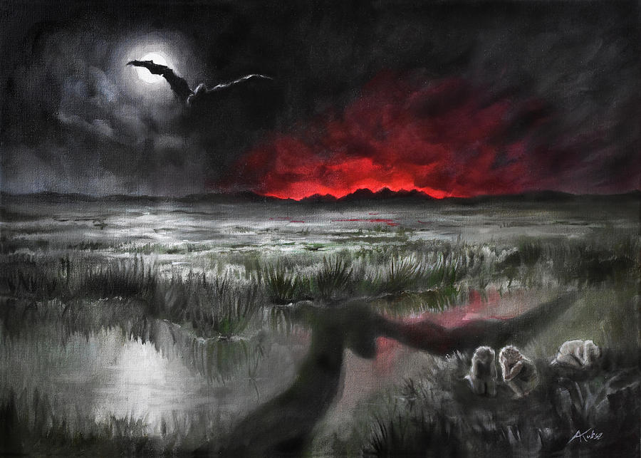 Nazgul Painting - The Passage of the Marshes by Anna Kulisz
