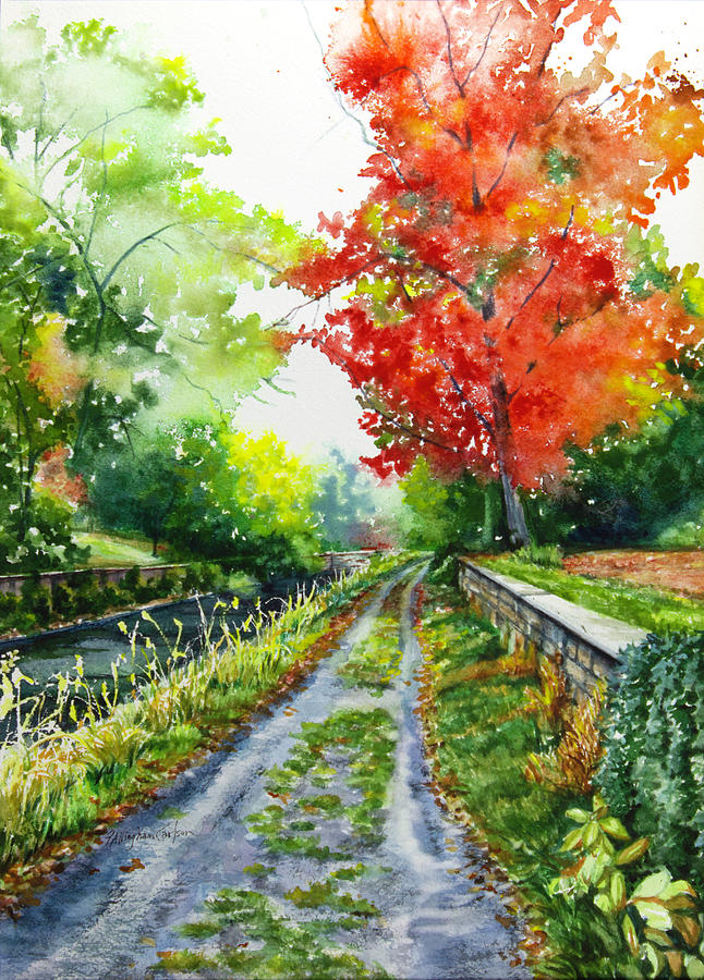 The Path By The Canal Painting