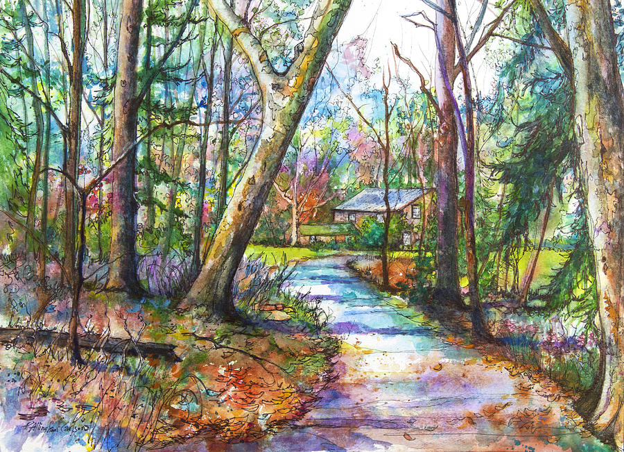 The Path Home At Tamanend Park Painting