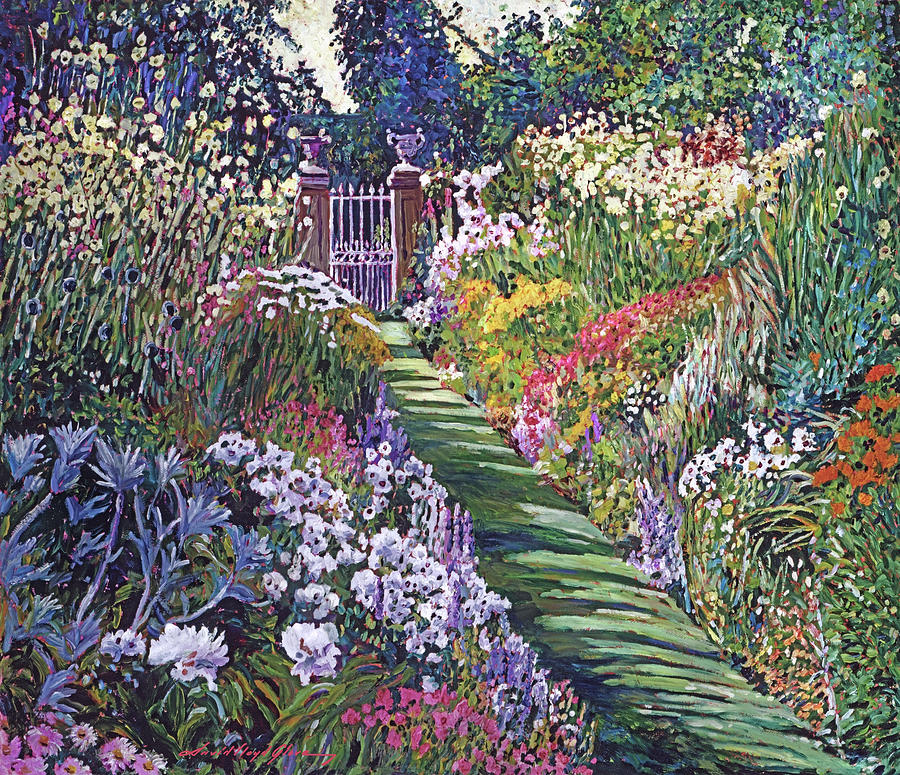The Path In The Tangled Garden Painting by David Lloyd Glover