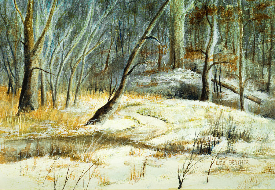 The Path in Winter Painting by Lee Beuther