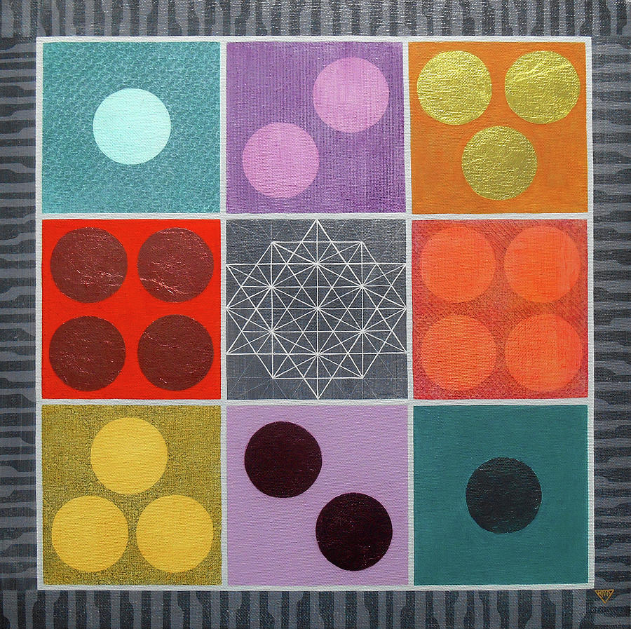 The Path of Saturn Through the Isotropic Vector Matrix Painting by Jennifer Baird