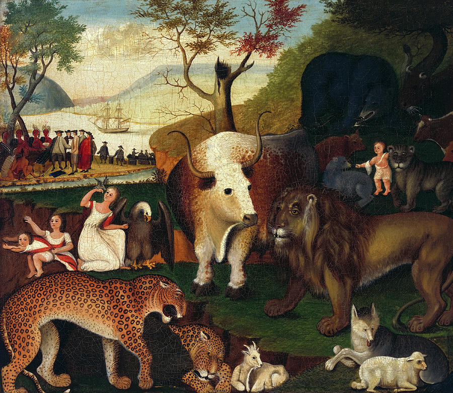 The Peaceable Kingdom, 1846 Painting by Edward Hicks - Fine Art America