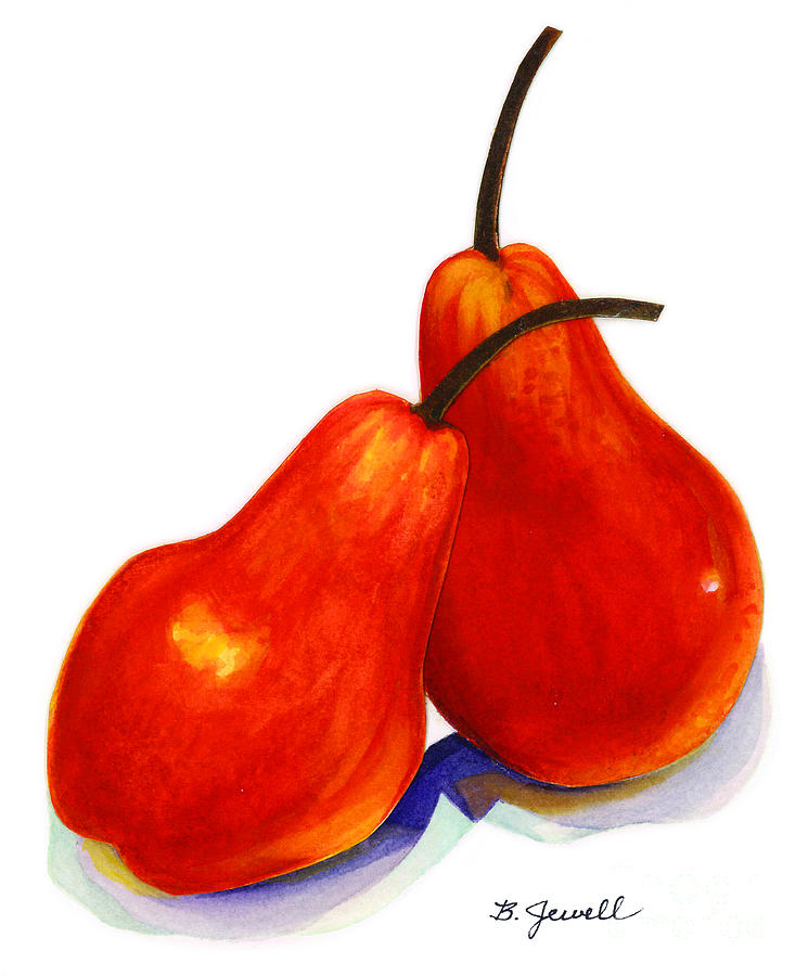 The Pear Pair Painting by Barbara Jewell