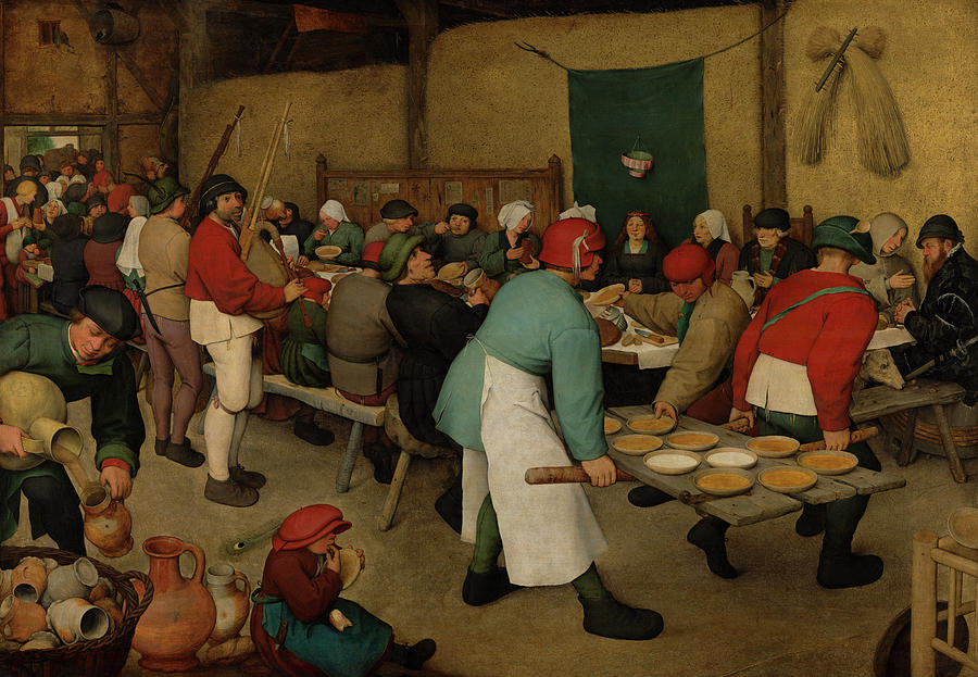 feasts painting: Pieter Bruegel the Elder, The Peasant Wedding,