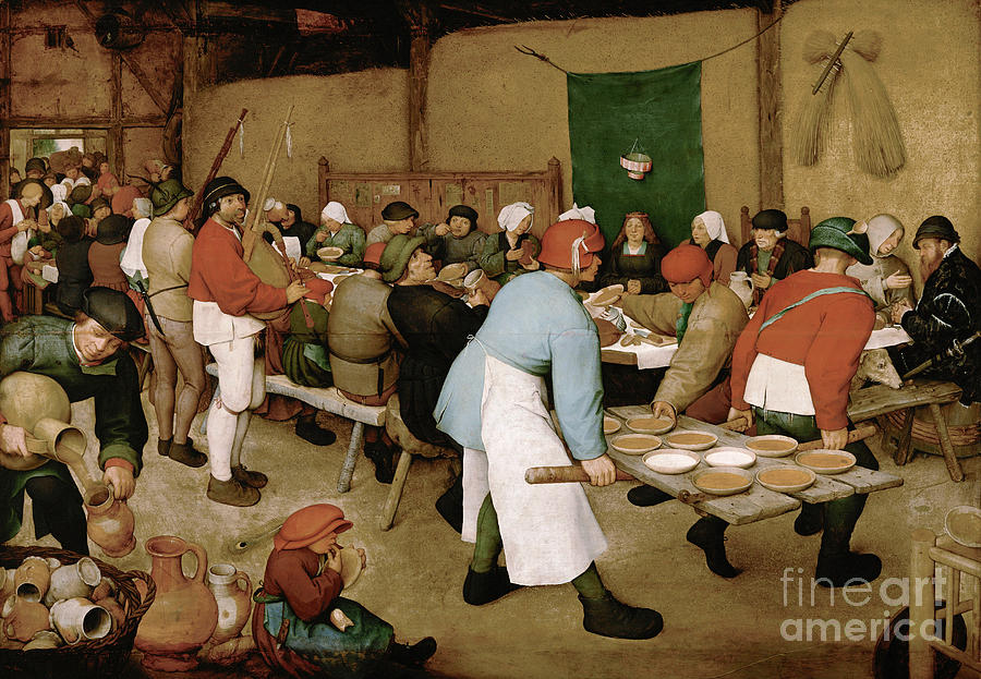 The Peasant Wedding, c1567 Painting by Pieter Bruegel the Elder