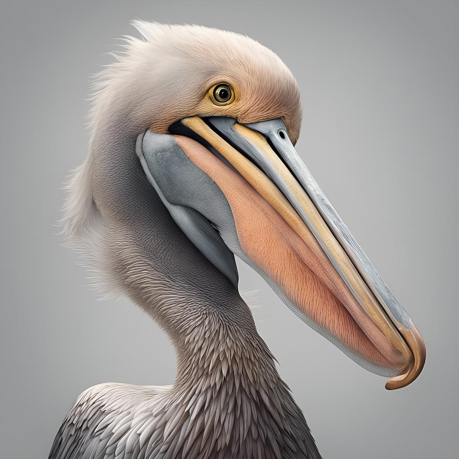 The Pelican Digital Art by April Cook