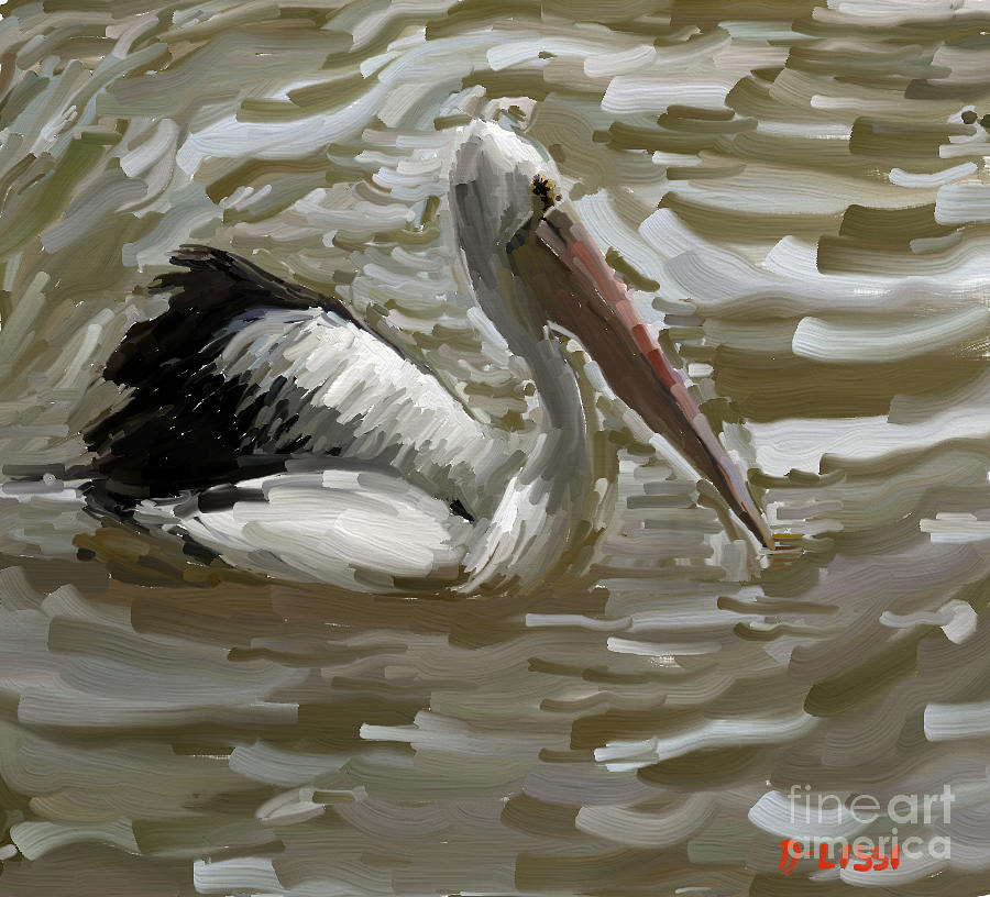 The Pelican Digital Art by Damian Lissi - Fine Art America