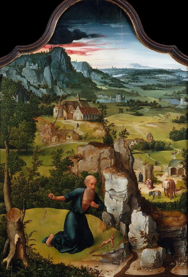 The Penitence of Saint Jerome triptych Painting by Joachim Patinir ...