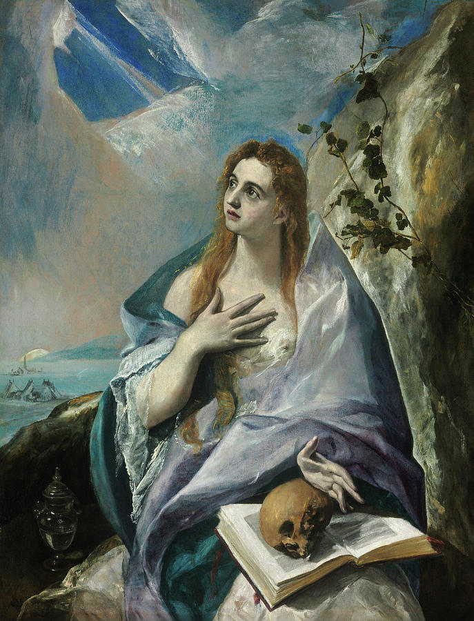 The Penitent Magdalene, 1576-1578 Painting by El Greco