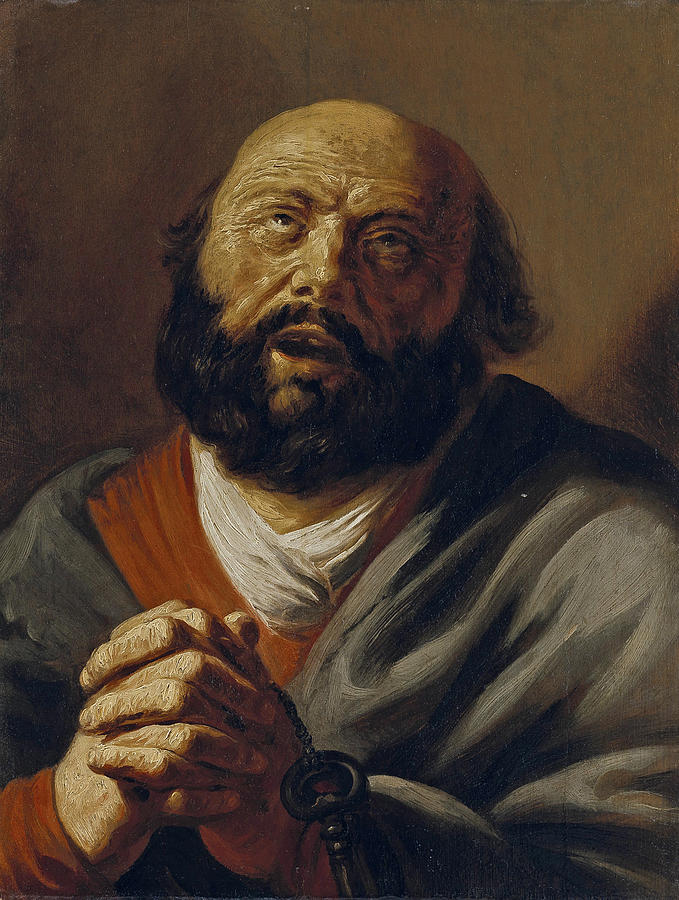 The Penitent Saint Peter Painting by Jan Lievens