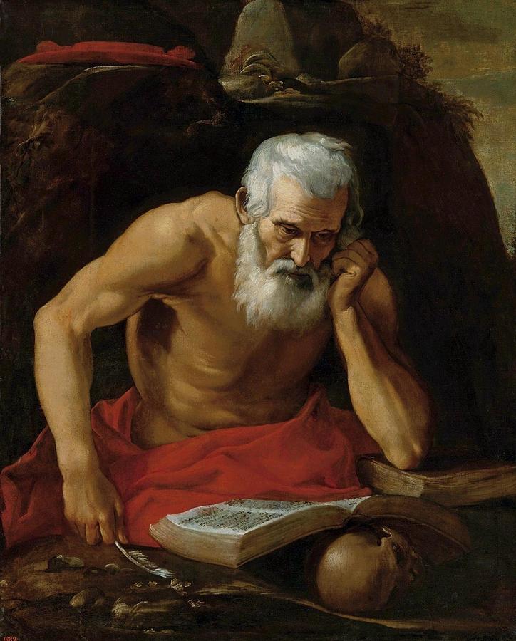 The penitent St Jerome Painting by Leonello Spada - Pixels