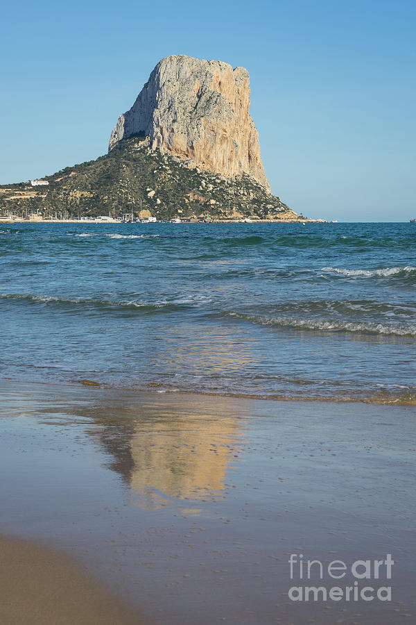 Sandy beach in Calpe and the Penon de Ifach Photograph by Adriana Mueller